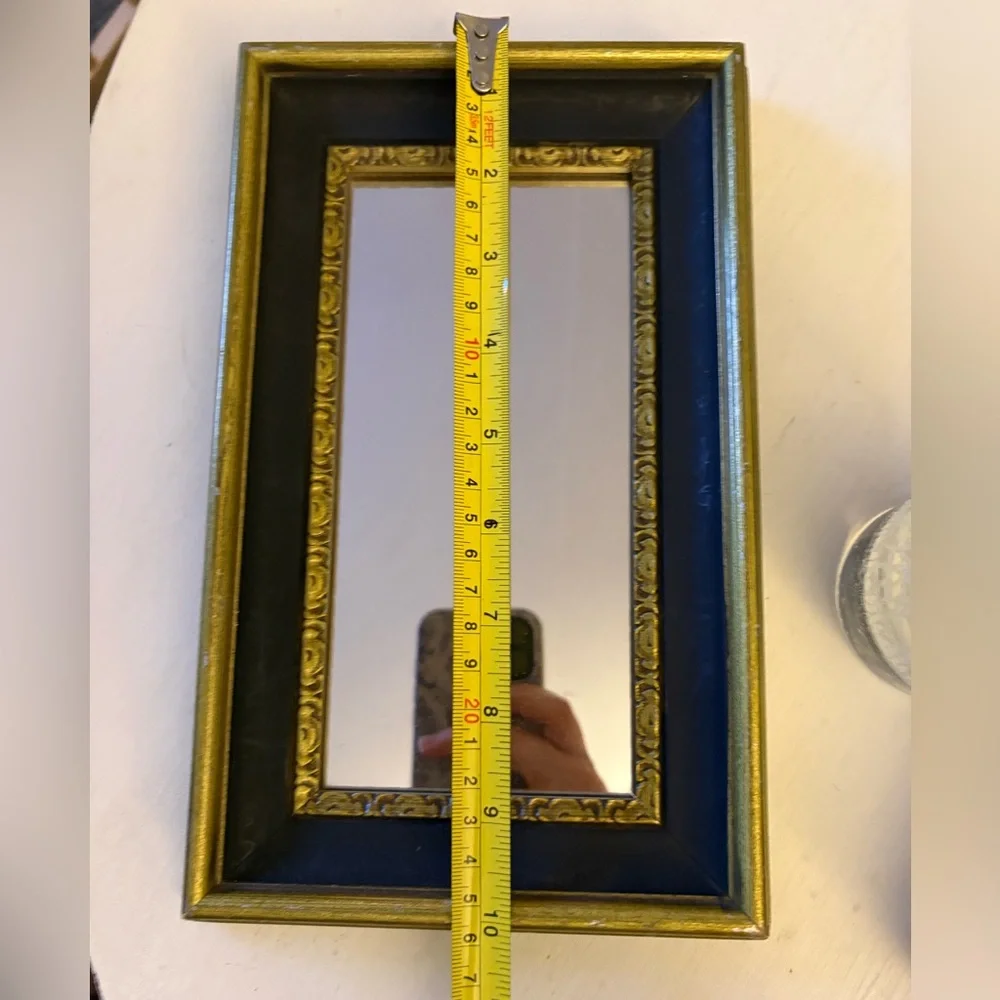 Gold and Black Framed Mirror